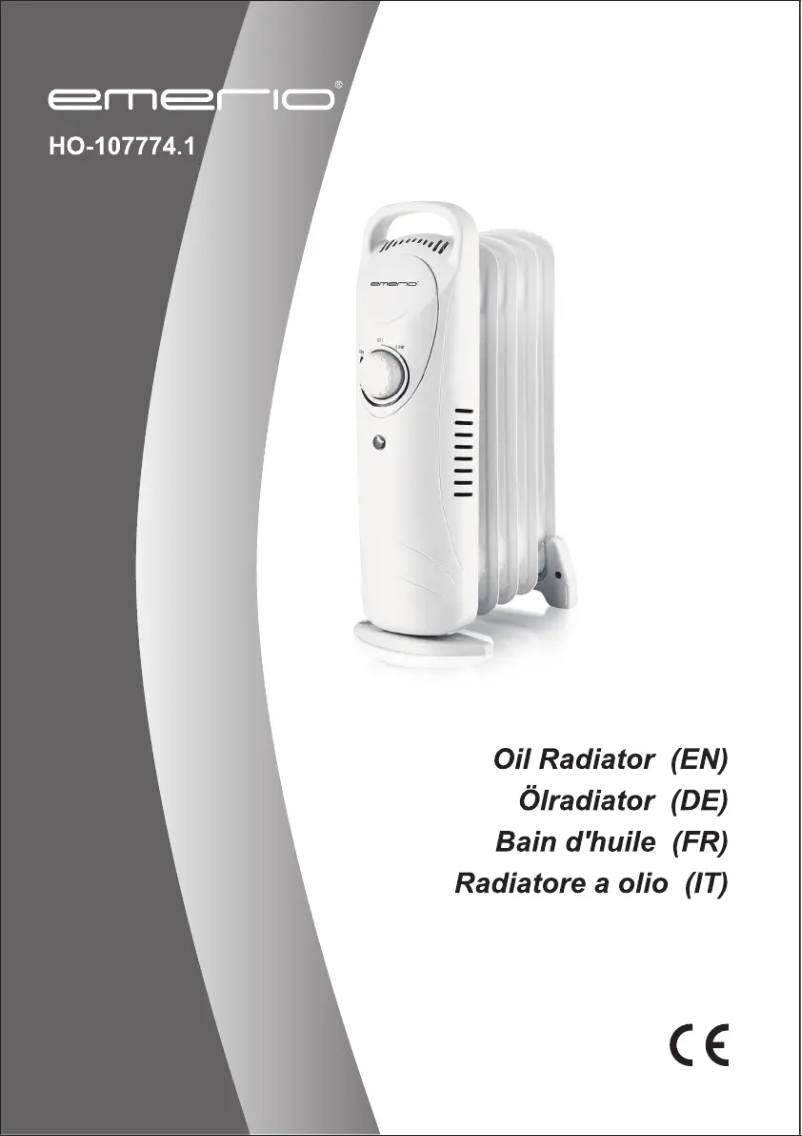 Page 1 de la notice Manuel utilisateur Emerio HO-107774.1