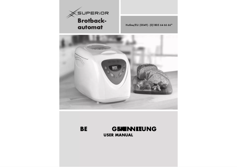 Page n°1 - Manuel utilisateur Superior XBM1538
