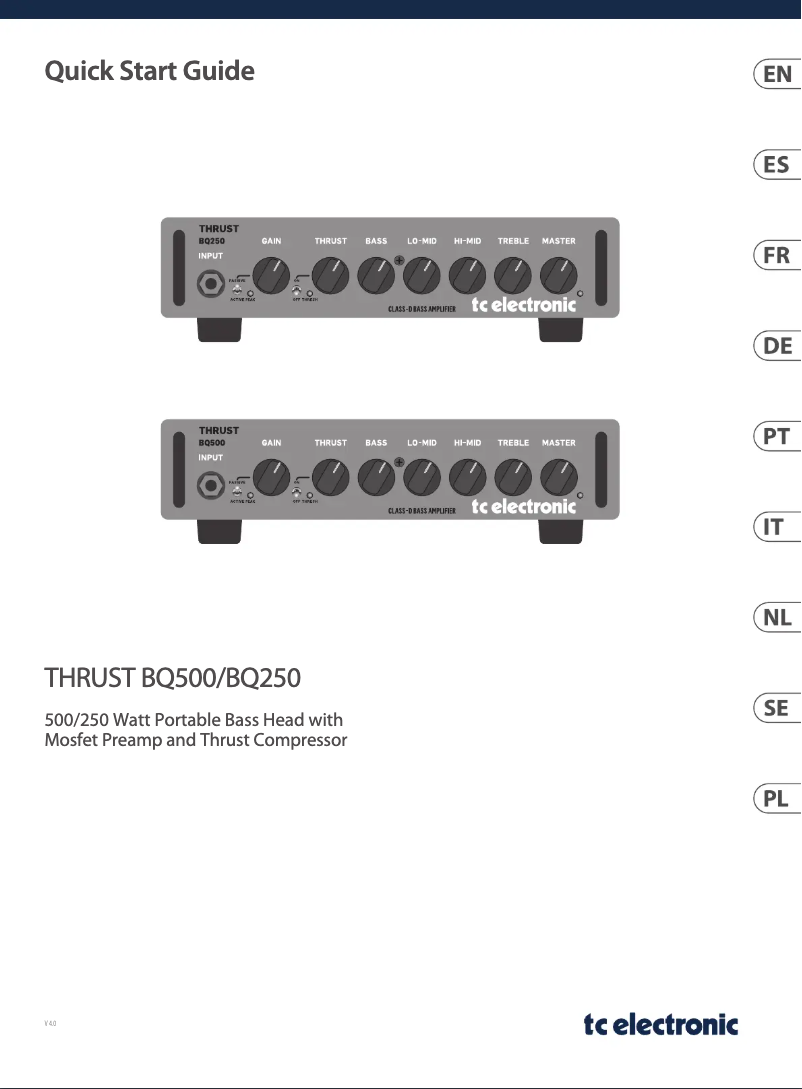 Page n°1 - Guide de démarrage rapide TC Electronic THRUST BQ500