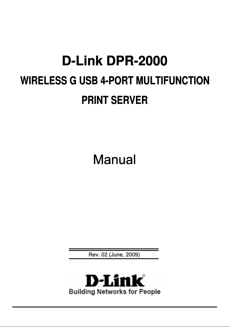 Imagen de la primera página del manual del dispositivo DPR-2000