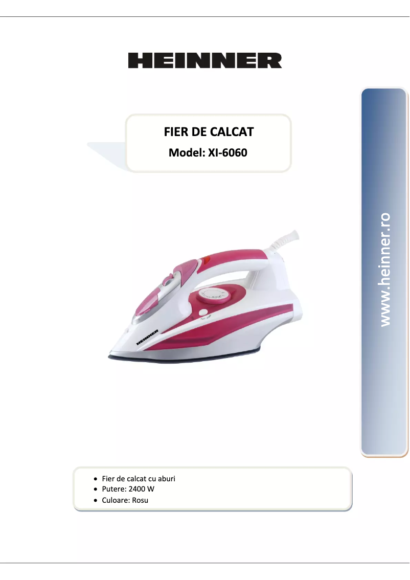 Page 1 de la notice Manuel utilisateur Heinner Perform XI-6060