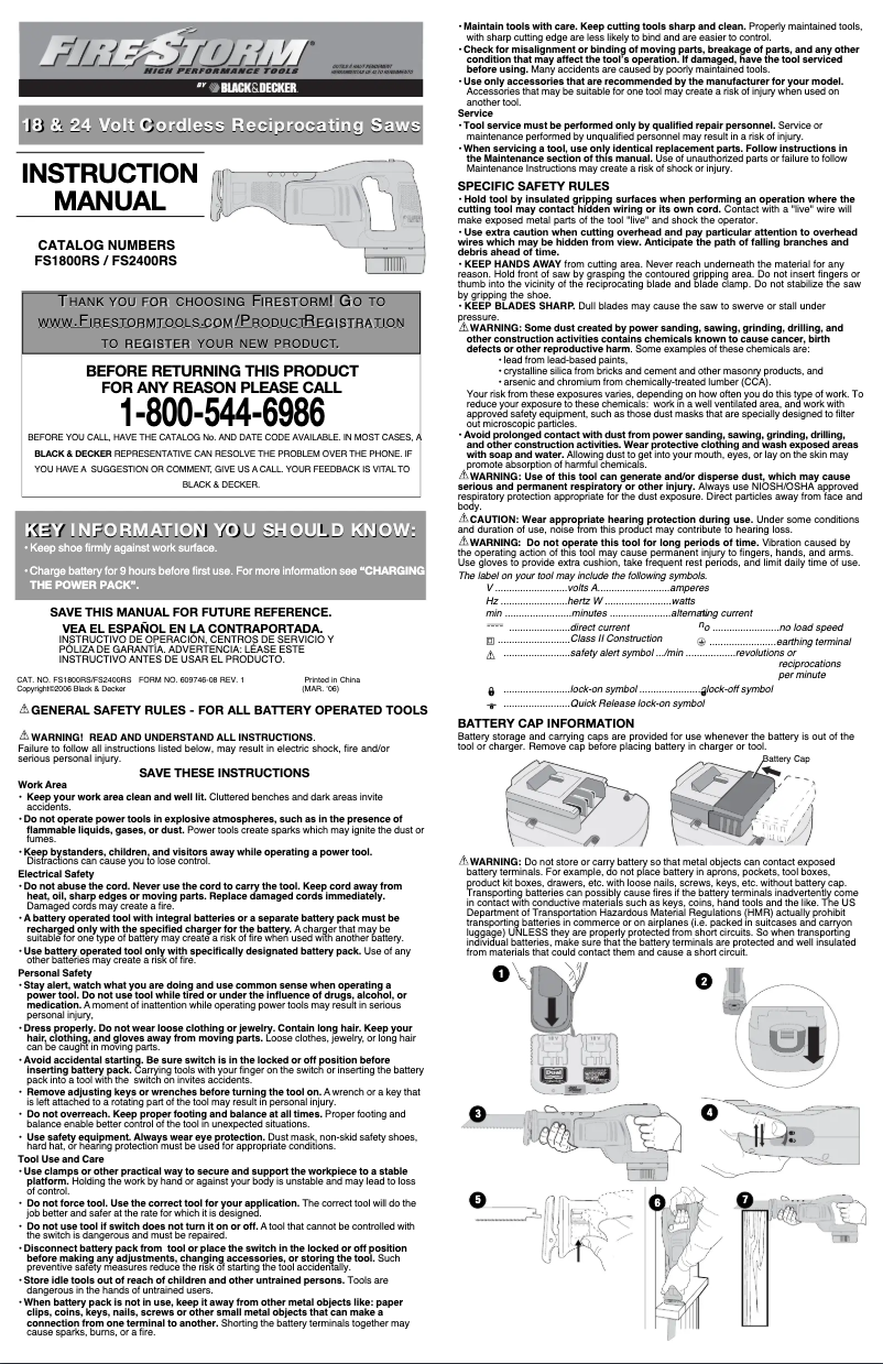 Page n°1 - Manuel utilisateur Black & Decker FS2400RS