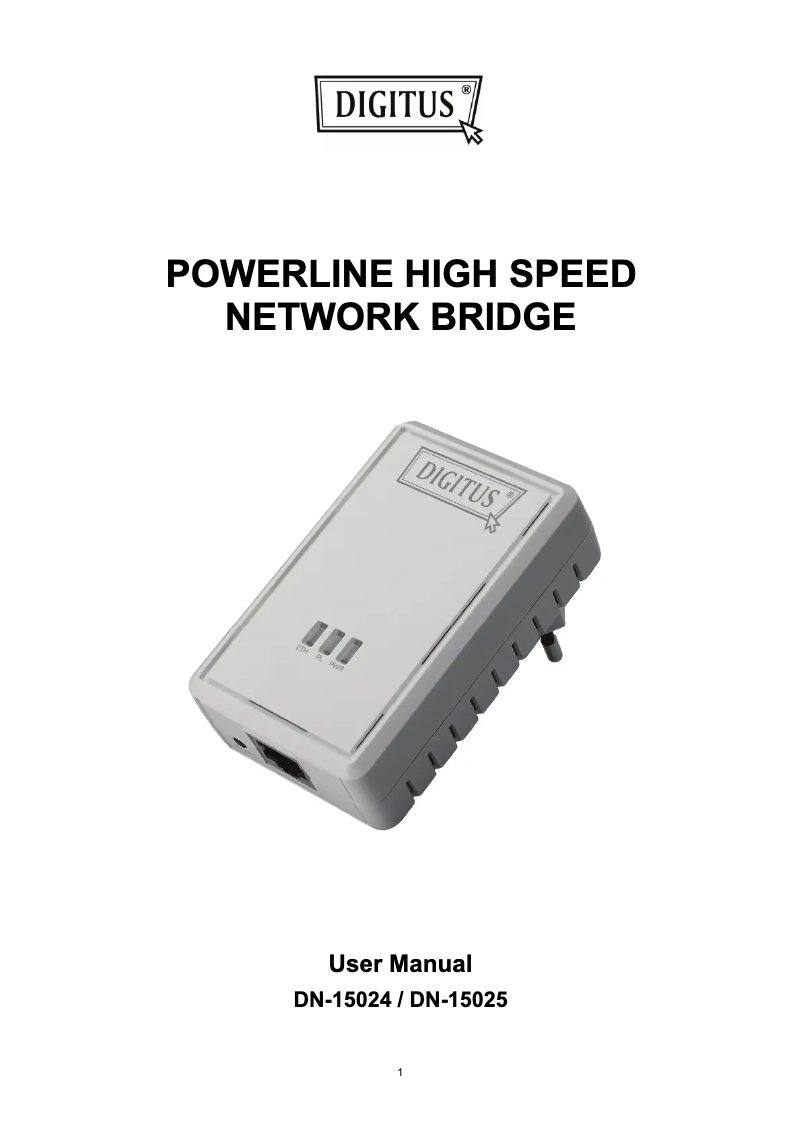 Page n°1 - Manuel utilisateur Digitus DN-15024