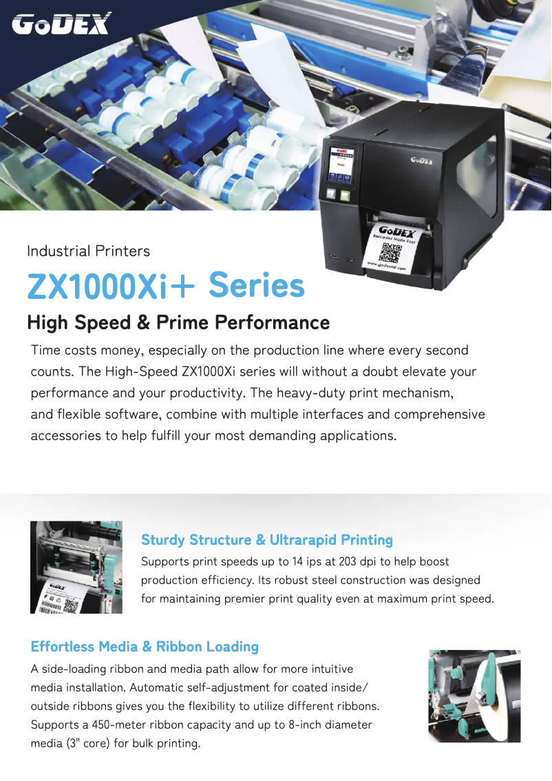 Page 1 de la notice Brochure Godex ZX1200Xi