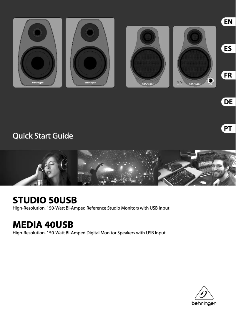Page 1 de la notice Manuel utilisateur Behringer Studio 50USB