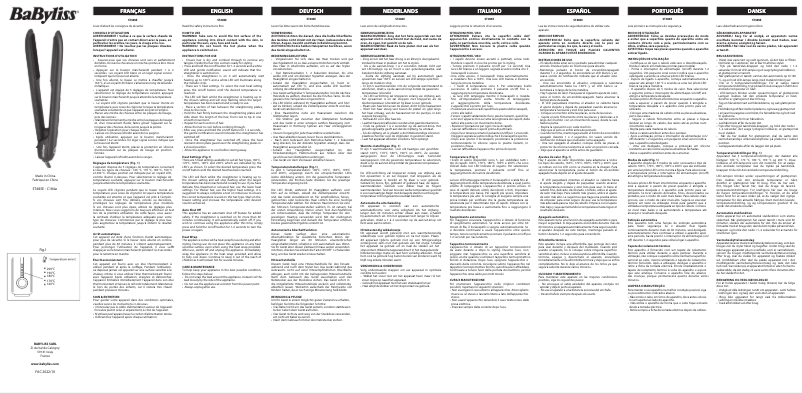 Page 1 de la notice Manuel utilisateur BaByliss Super Styler ST485E