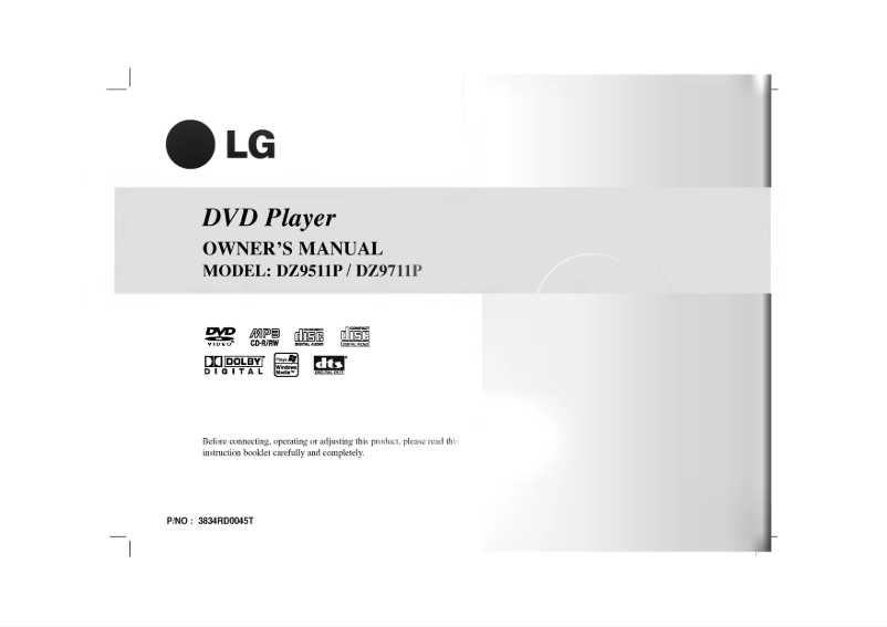 Página 1 del manual Manual de usuario LG DZ9511CPD