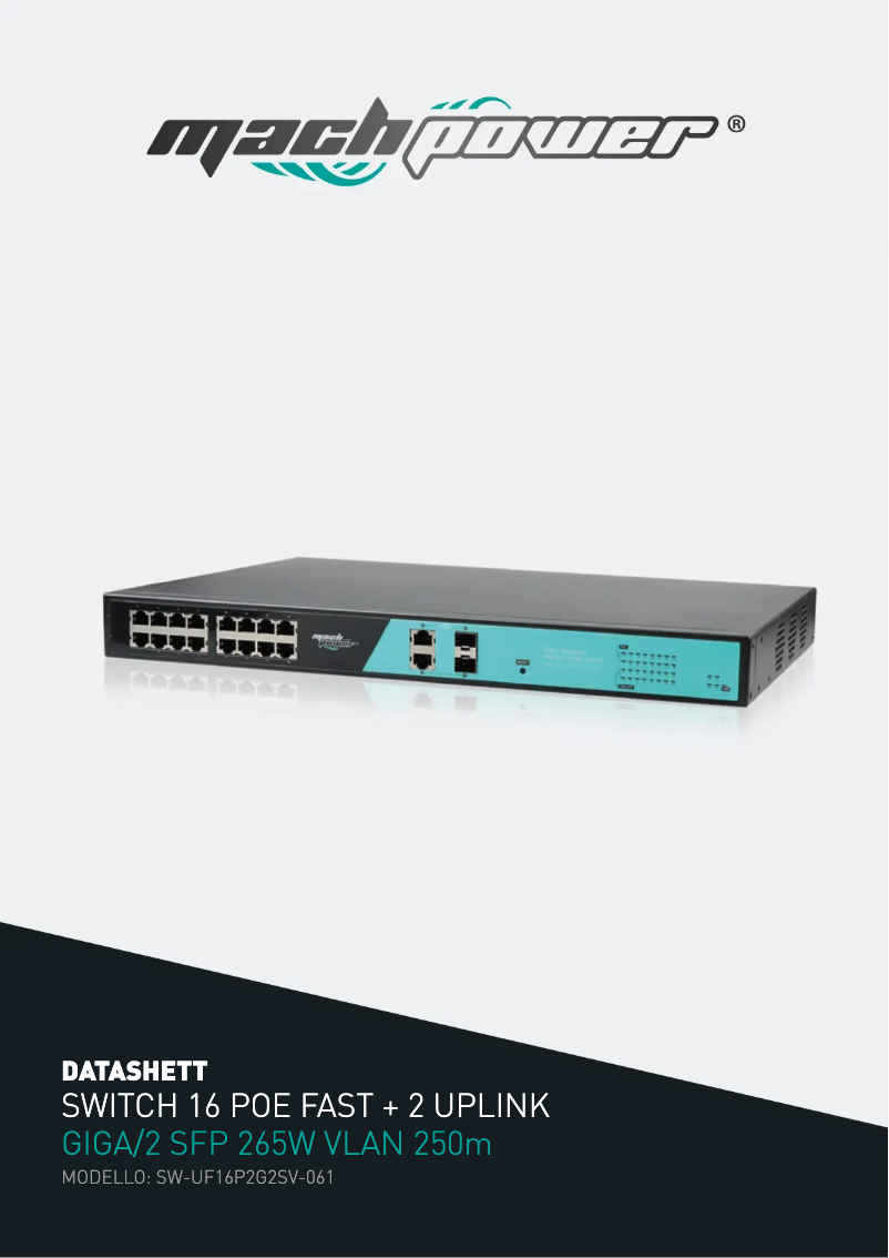 Page 1 de la notice Fiche technique Mach Power SW-UF16P2G2SV-061