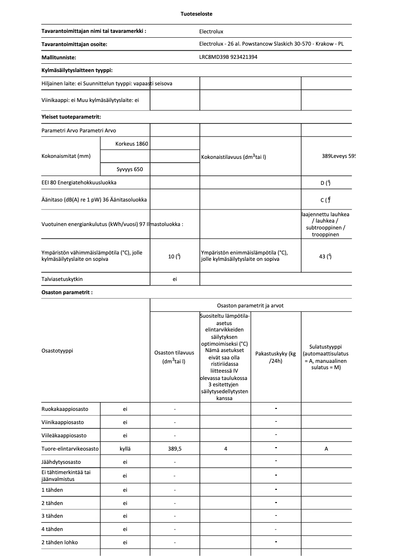 Image de la première page du manuel de l'appareil LRC8MD39B