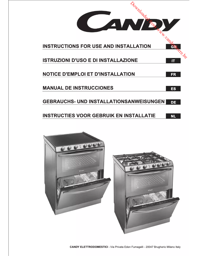 Page 1 de la notice Manuel utilisateur Candy TRIO 9503/1W