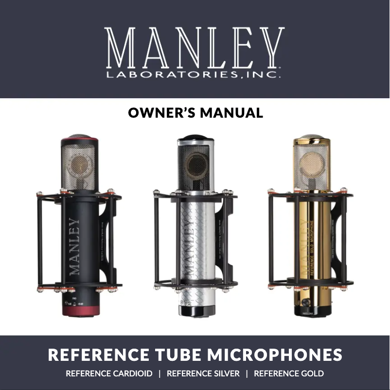 Page n°1 - Manuel utilisateur Manley Reference Gold