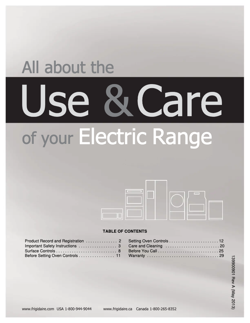 Page n°1 - Manuel utilisateur Frigidaire FFED3015PW
