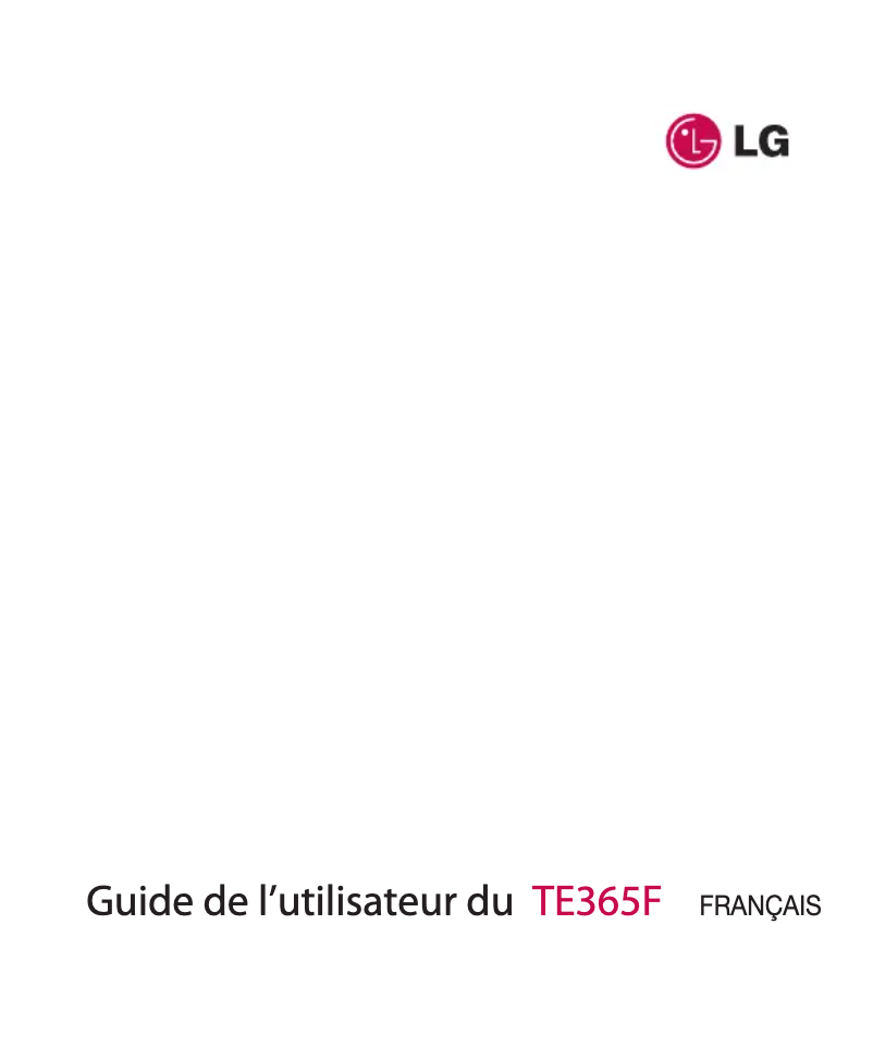 Page n°1 - Manuel utilisateur LG TE365F