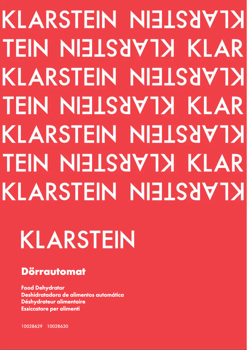 Page n°1 - Manuel utilisateur Klarstein Valle di Frutta 10028629