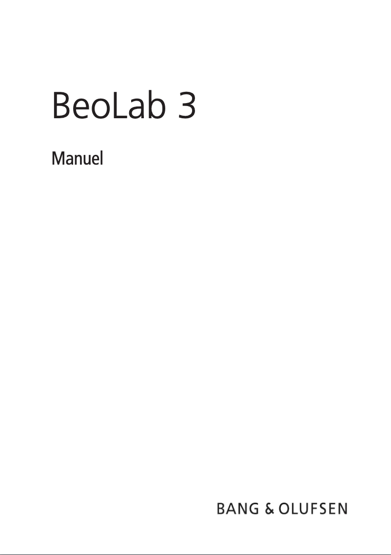 Imagen de la primera página del manual del dispositivo BeoLab 3500