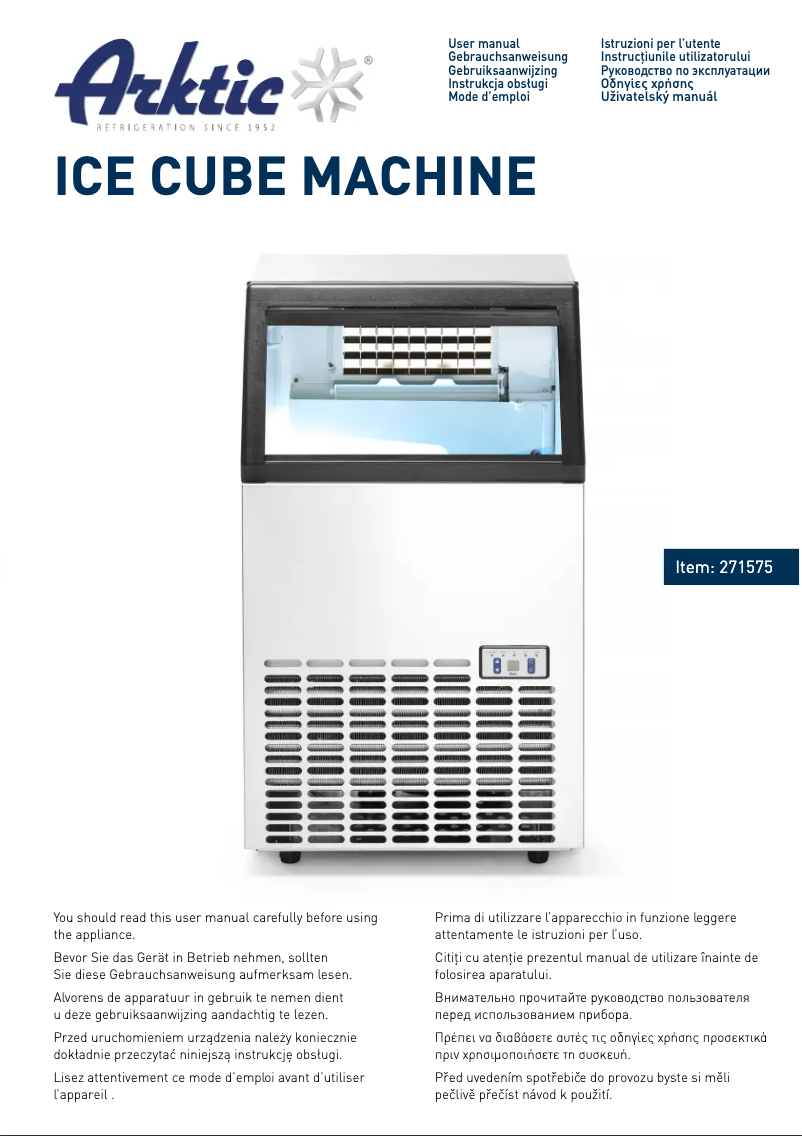 Page n°1 - Manuel utilisateur Arktic 271575
