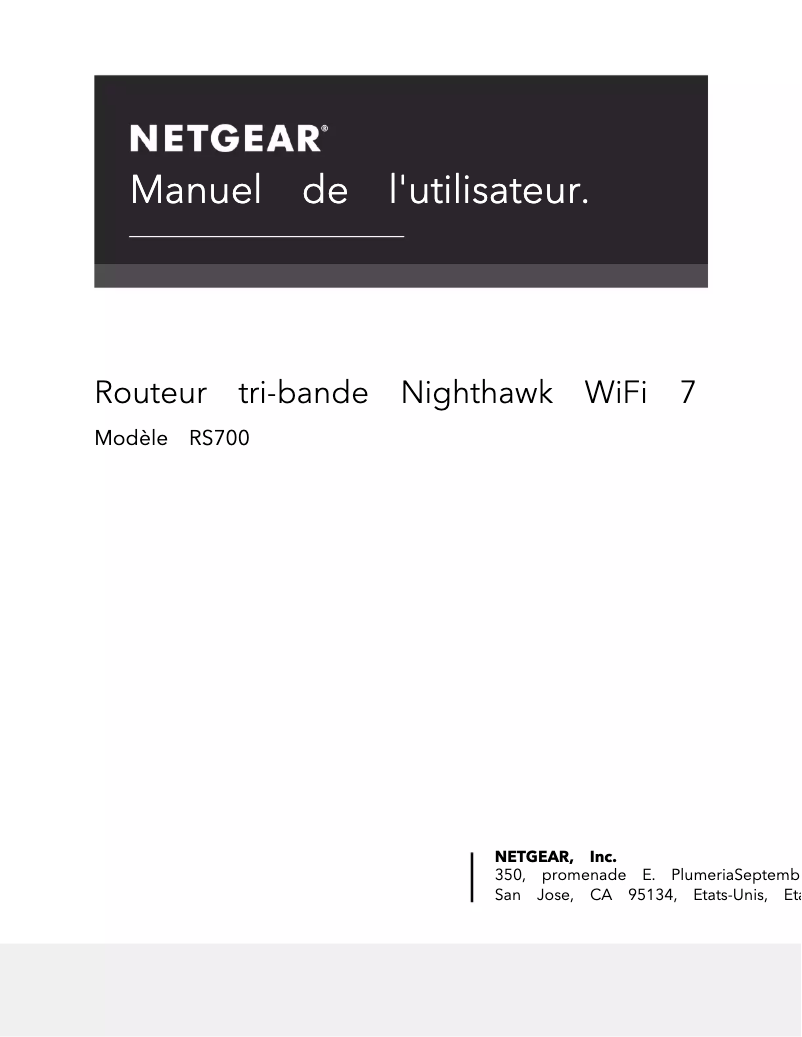 Imagen de la primera página del manual del dispositivo Nighthawk RS700S
