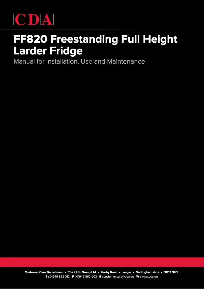 Image de la première page du manuel de l'appareil FF820