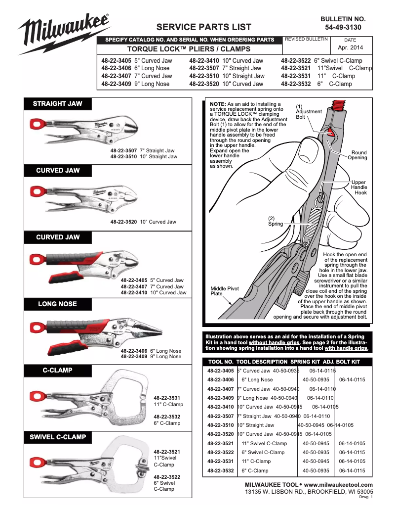 Page 1 de la notice Manuel utilisateur Milwaukee 48-22-3532
