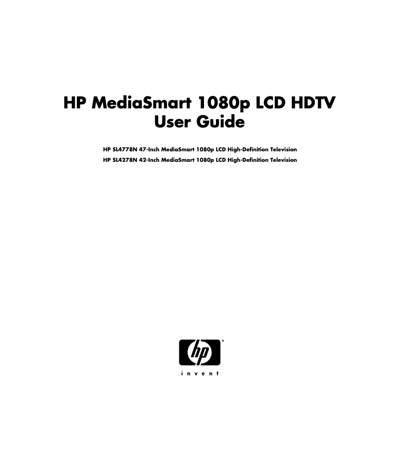 Image de la première page du manuel de l'appareil MediaSmart SL4278N