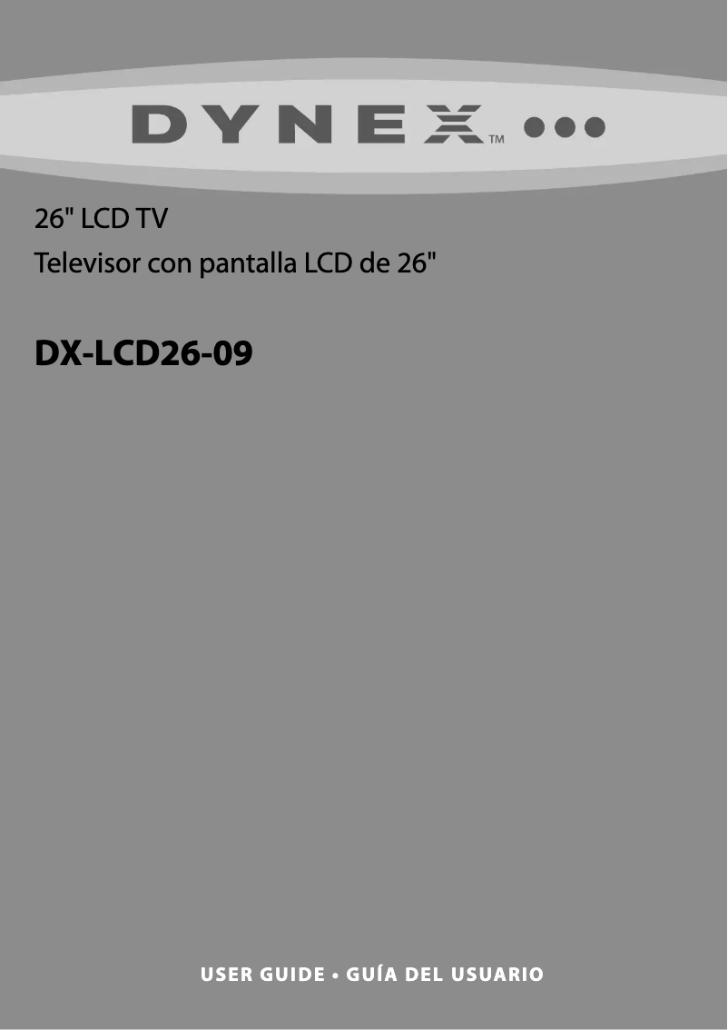 Image de la première page du manuel de l'appareil DX-LCD26-09