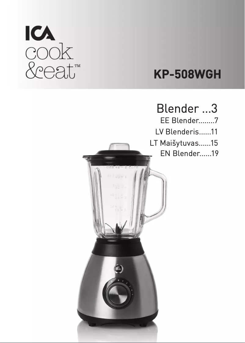 Page n°1 - Manuel utilisateur ICA KP-508WGH
