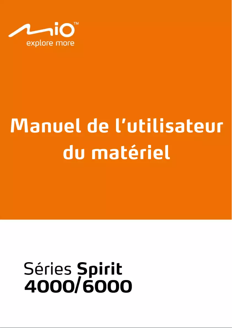 Page 1 de la notice Manuel utilisateur Mio Spirit 4950 LM