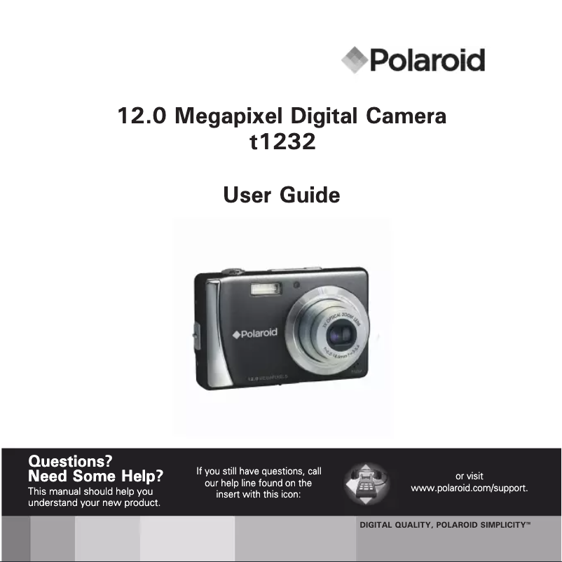 Page 1 de la notice Manuel utilisateur Polaroid t1232