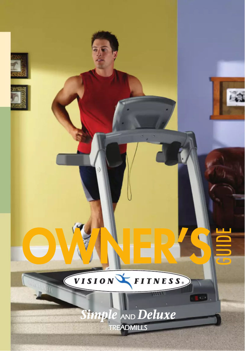 Page n°1 - Manuel utilisateur Vision Fitness T9600 Simple