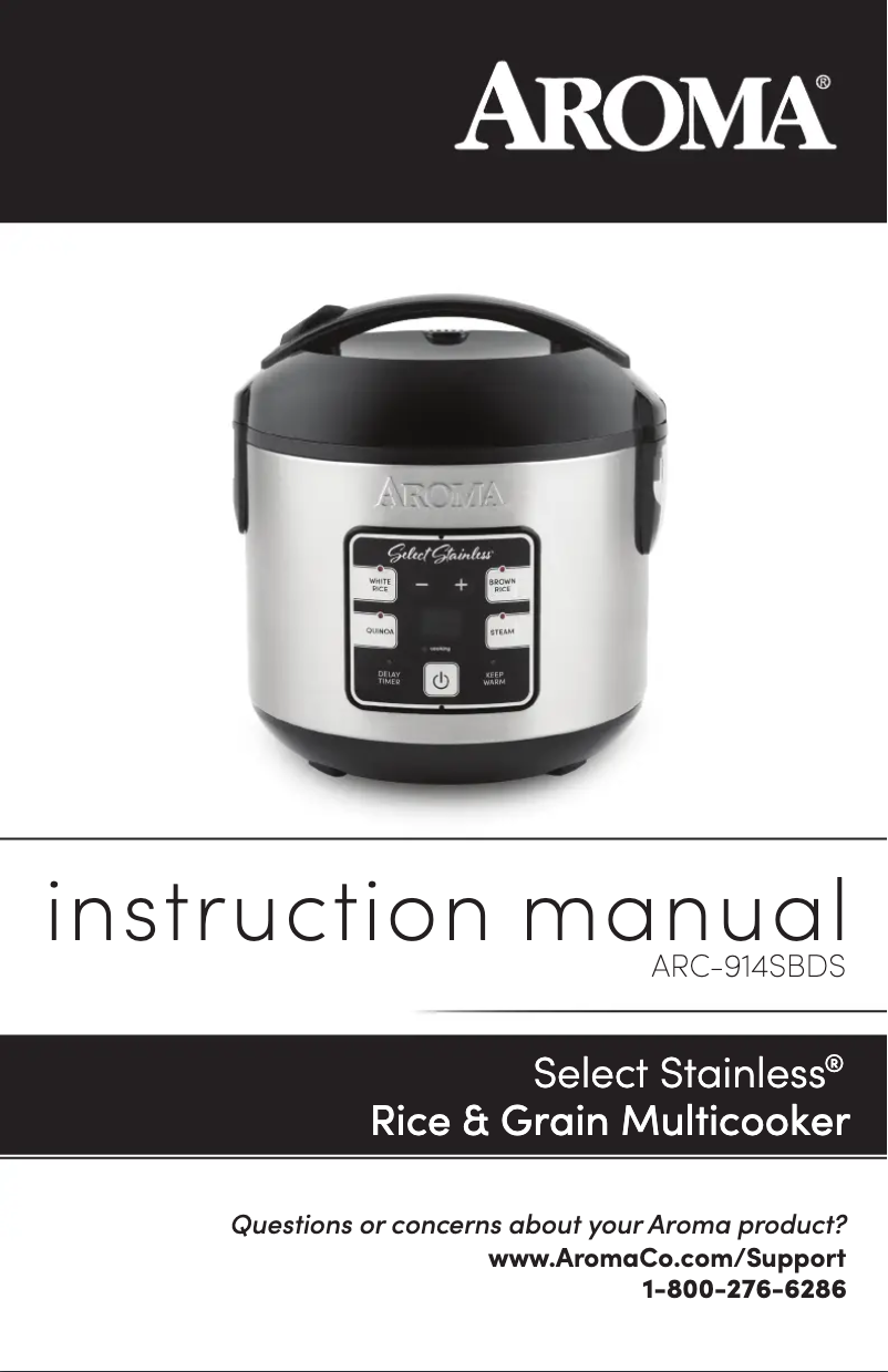 Imagen de la primera página del manual del dispositivo Select Stainless ARC-914SBDS