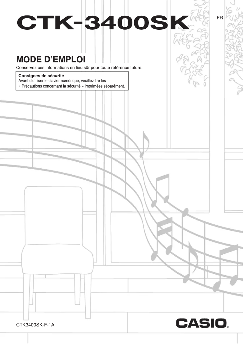 Image de la première page du manuel de l'appareil CTK-3400SK
