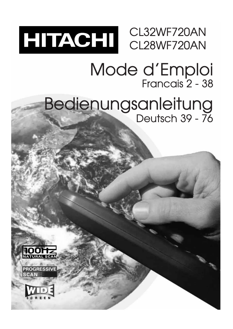 Page n°1 - Manuel utilisateur Hitachi CL32W720AN