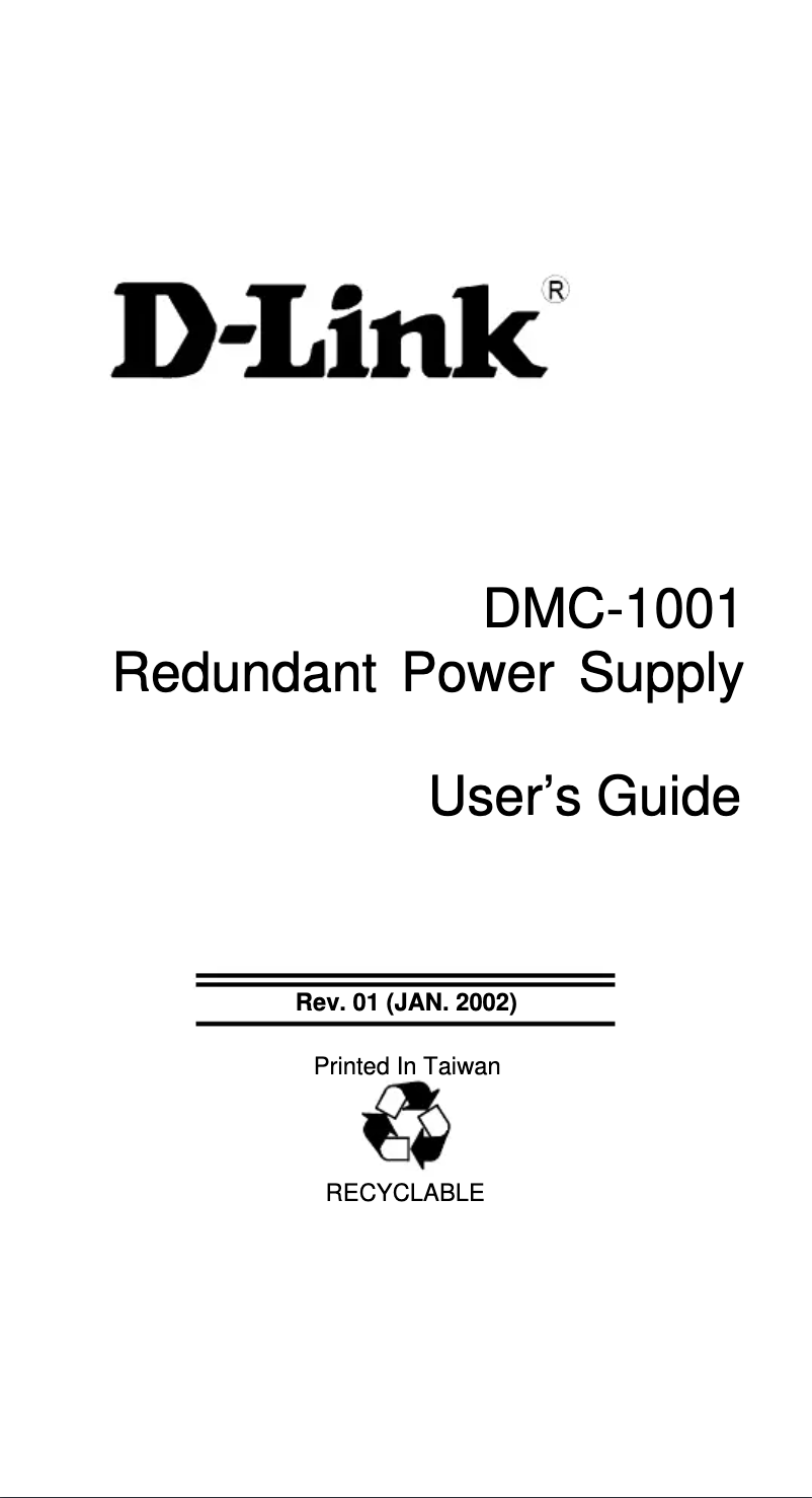 Page n°1 - Manuel utilisateur D-Link DMC-1001