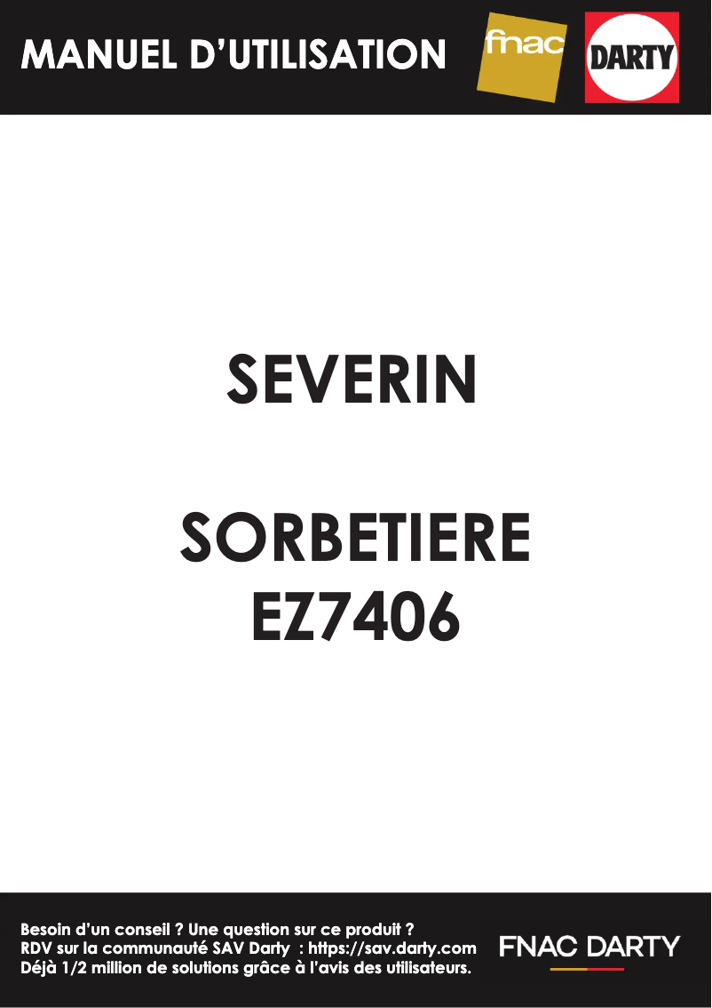 Image de la première page du manuel de l'appareil EZ 7406