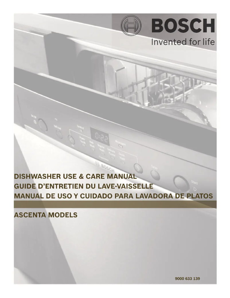 Page n°1 - Manuel utilisateur Bosch SHE3AR7