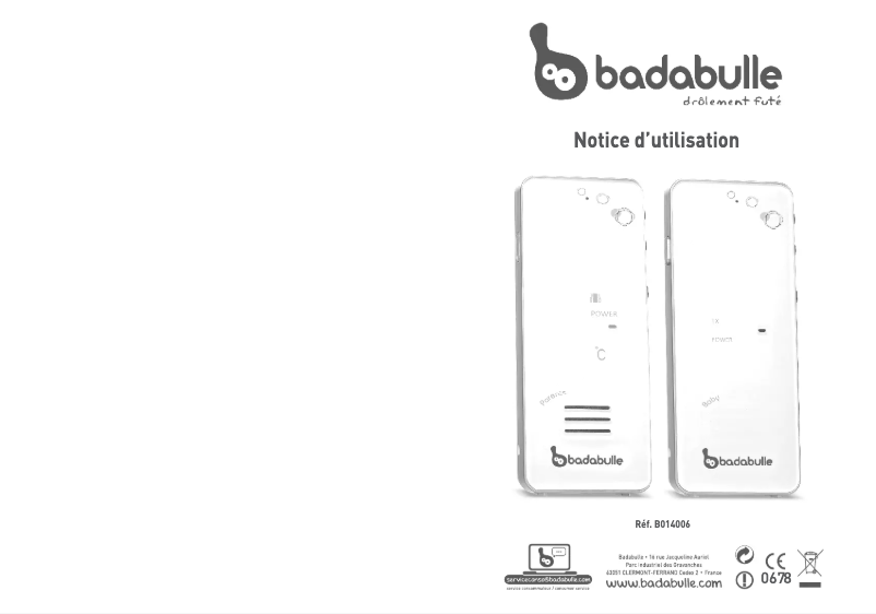 Image de la première page du manuel de l'appareil B014006