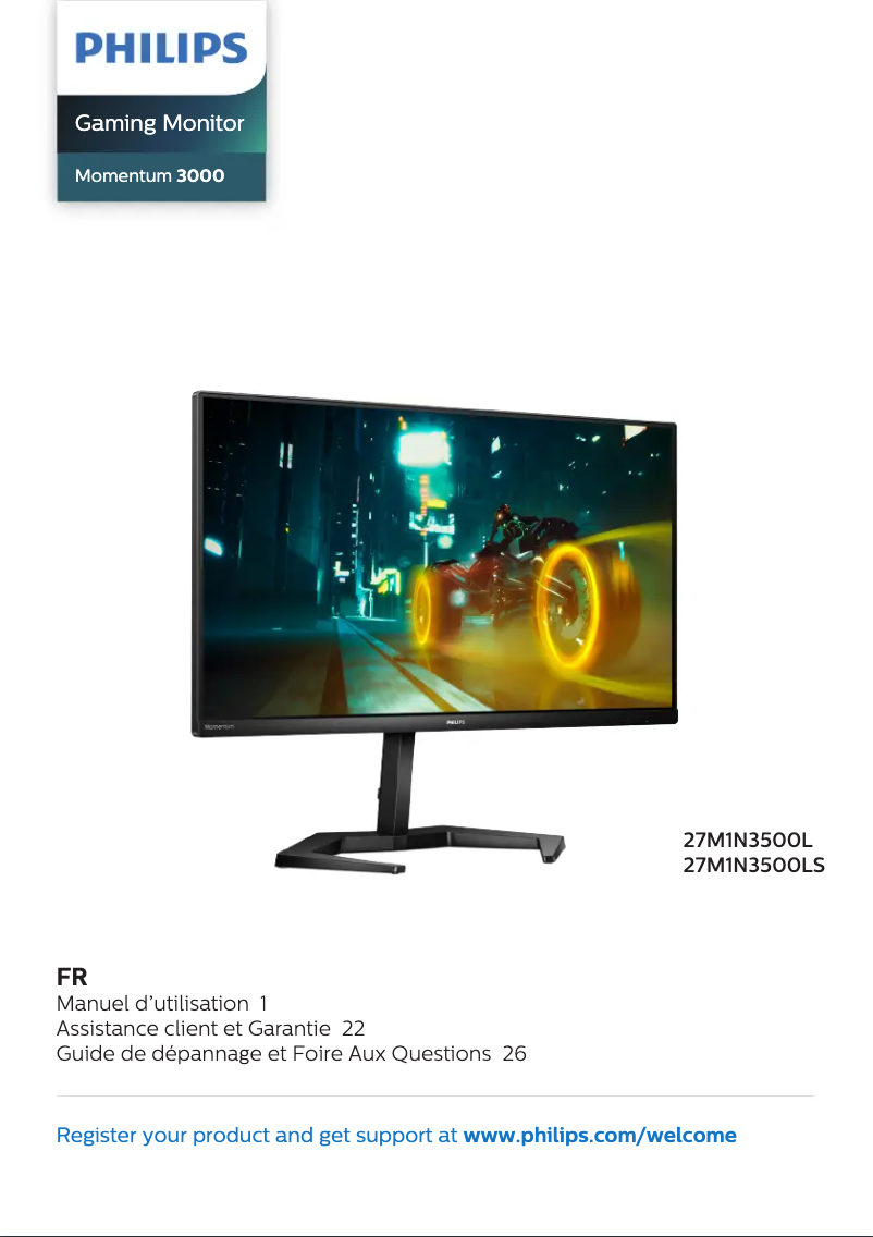 Page n°1 - Manuel utilisateur Philips Evnia 27M1N3500LS