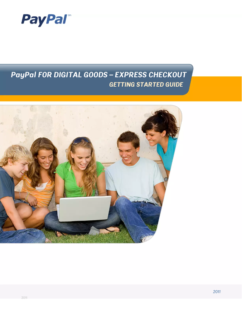 Page 1 de la notice Manuel utilisateur PayPal Digital Goods - Express Checkout (2011)