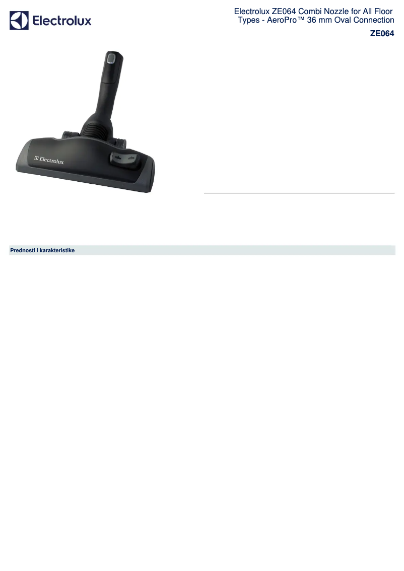 Página 1 del manual Manual de usuario Electrolux ZE064