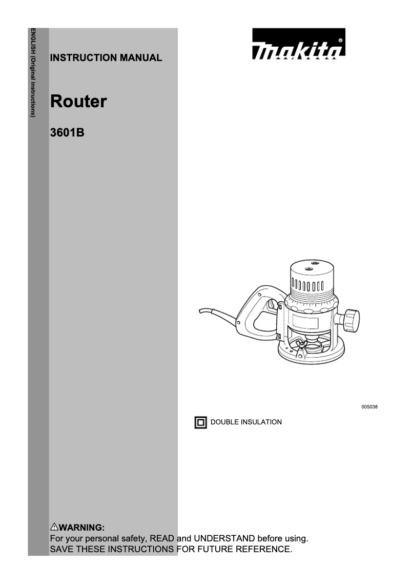 Page 1 de la notice Manuel utilisateur Makita 3601B