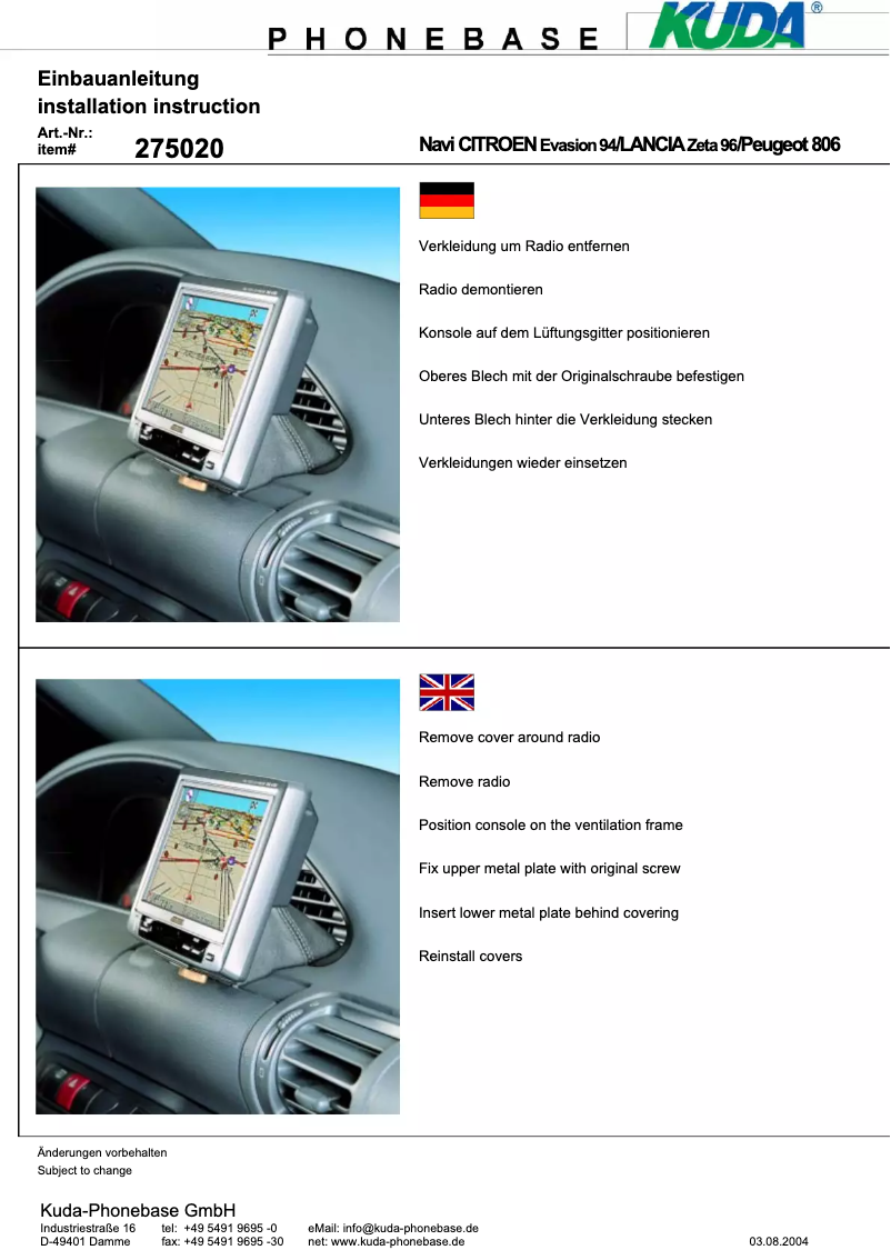 Page n°1 - Manuel utilisateur Kuda 275025
