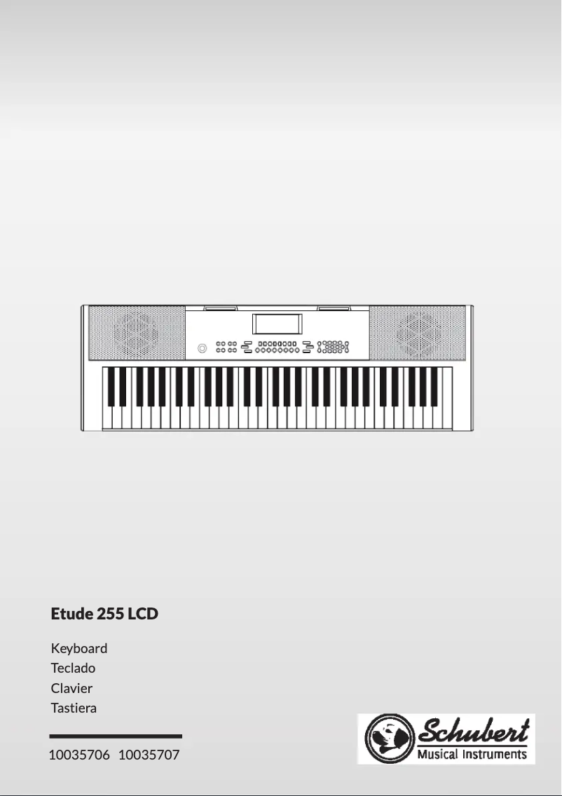 Image de la première page du manuel de l'appareil Etude 255 LCD