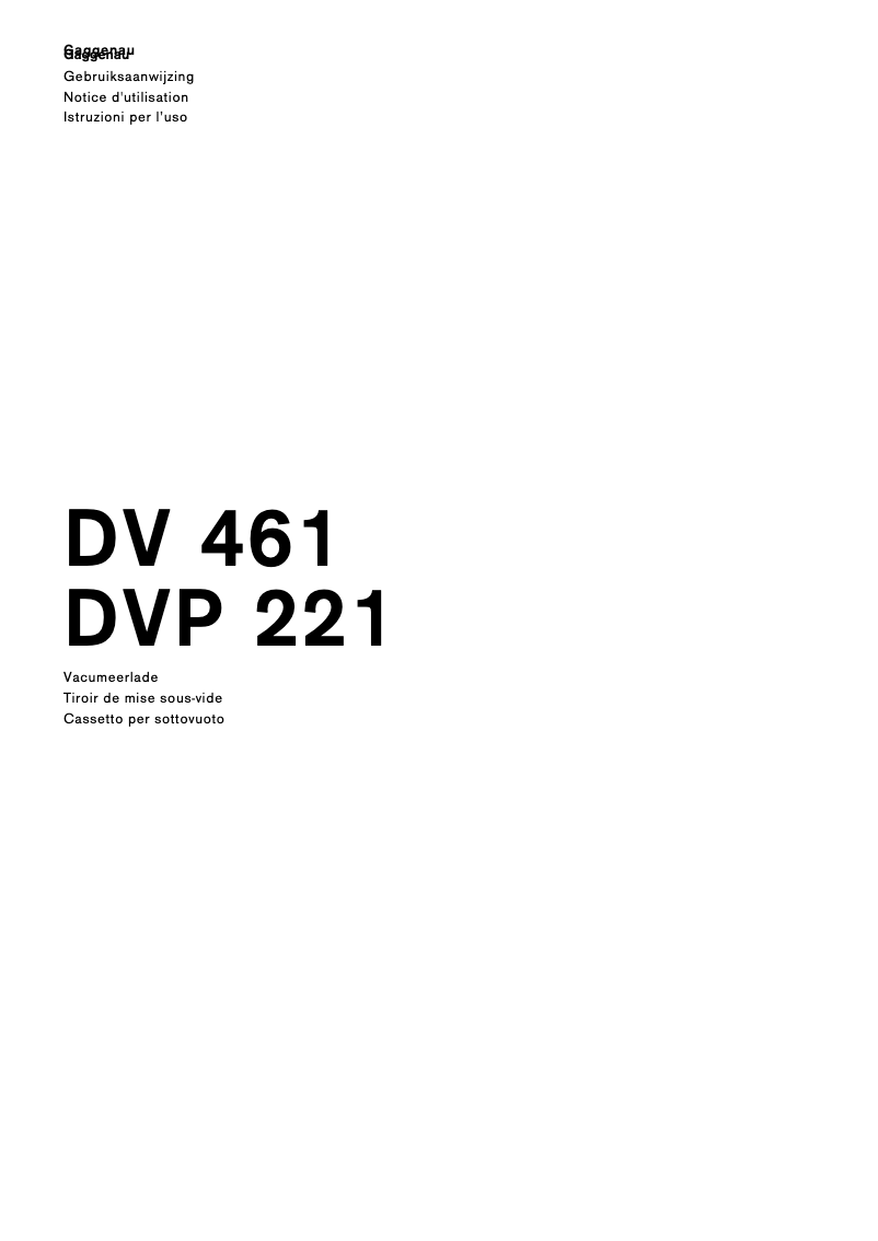 Image de la première page du manuel de l'appareil DVP221100