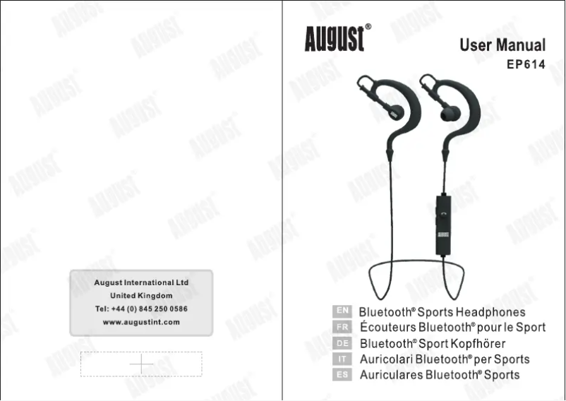 Page 1 de la notice Manuel utilisateur August EP614