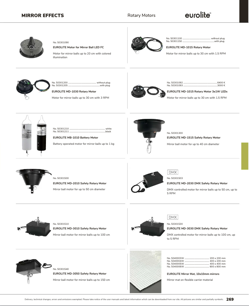 Page 1 de la notice Catalogue Eurolite MD-3010