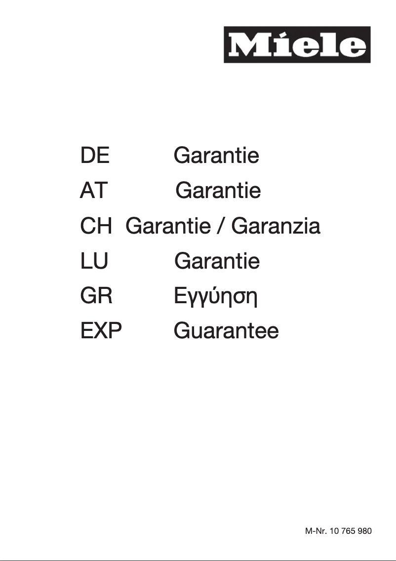Page 1 de la notice Manuel utilisateur Miele G 6840 SCU