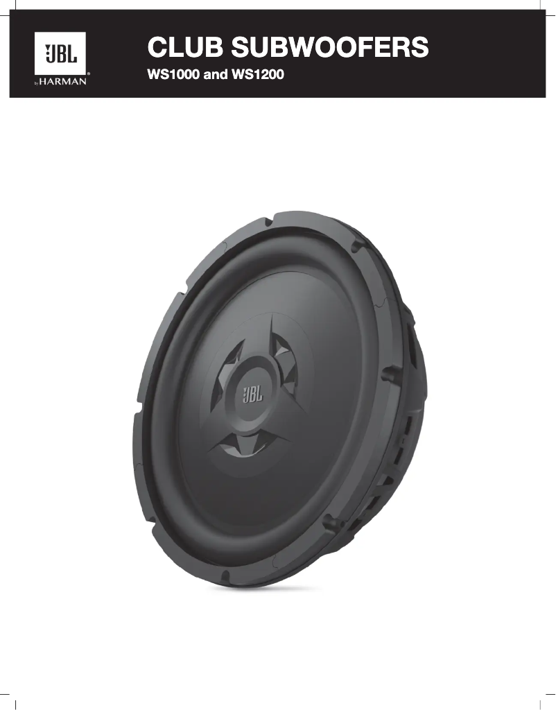 Image de la première page du manuel de l'appareil Club WS1200