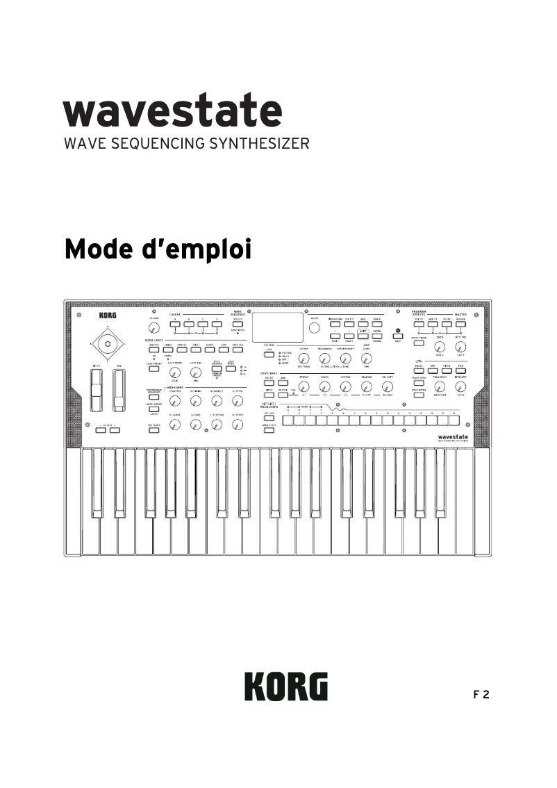 Page 1 de la notice Manuel utilisateur Korg Wavestate