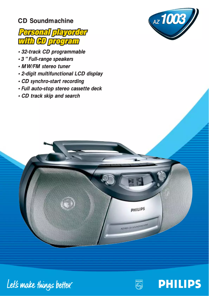 Image de la première page du manuel de l'appareil AZ1003