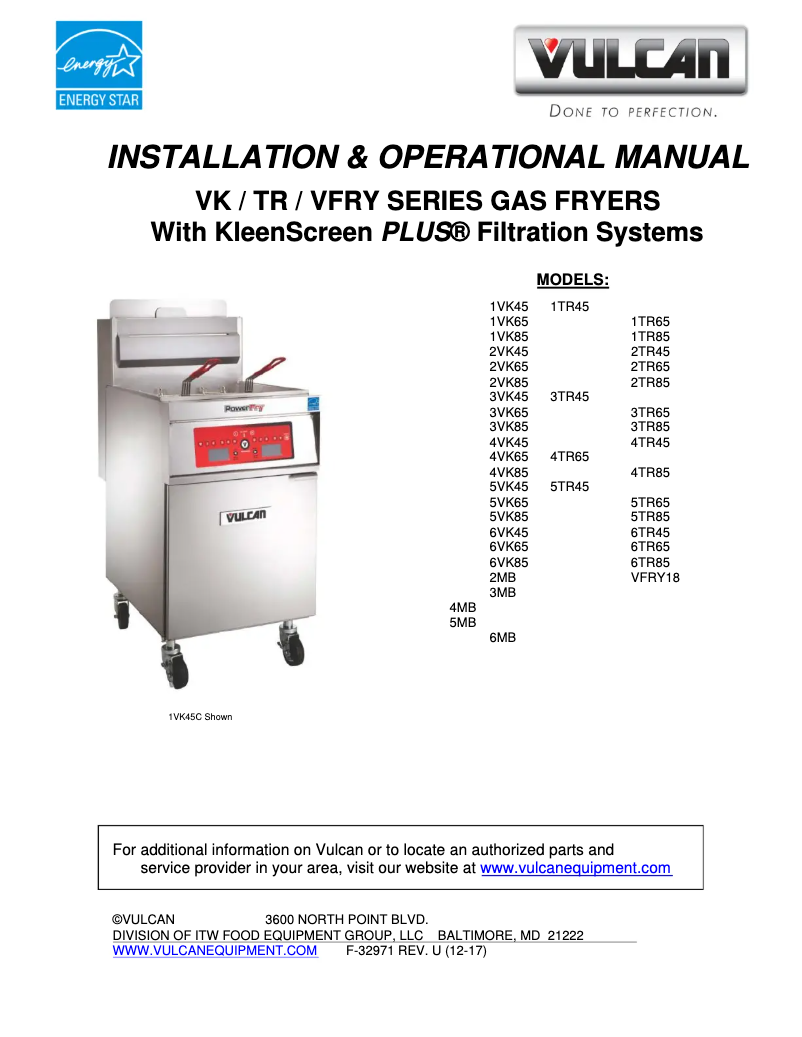 Page n°1 - Manuel utilisateur Vulcan VK45